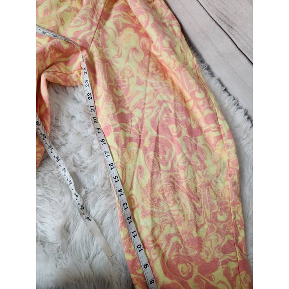 BP Womens Jogger Pants Yellow Pink High Rise Elastic Waist Running Plus 1X - Picture 5 of 7